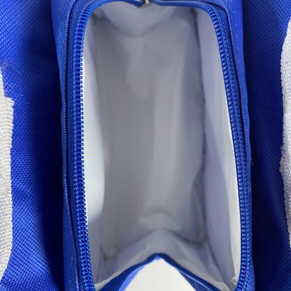 Two-tier Blue White Dual-Compartment Insulated Lunch Bag Cooler Bag Small - Picture 4 of 6